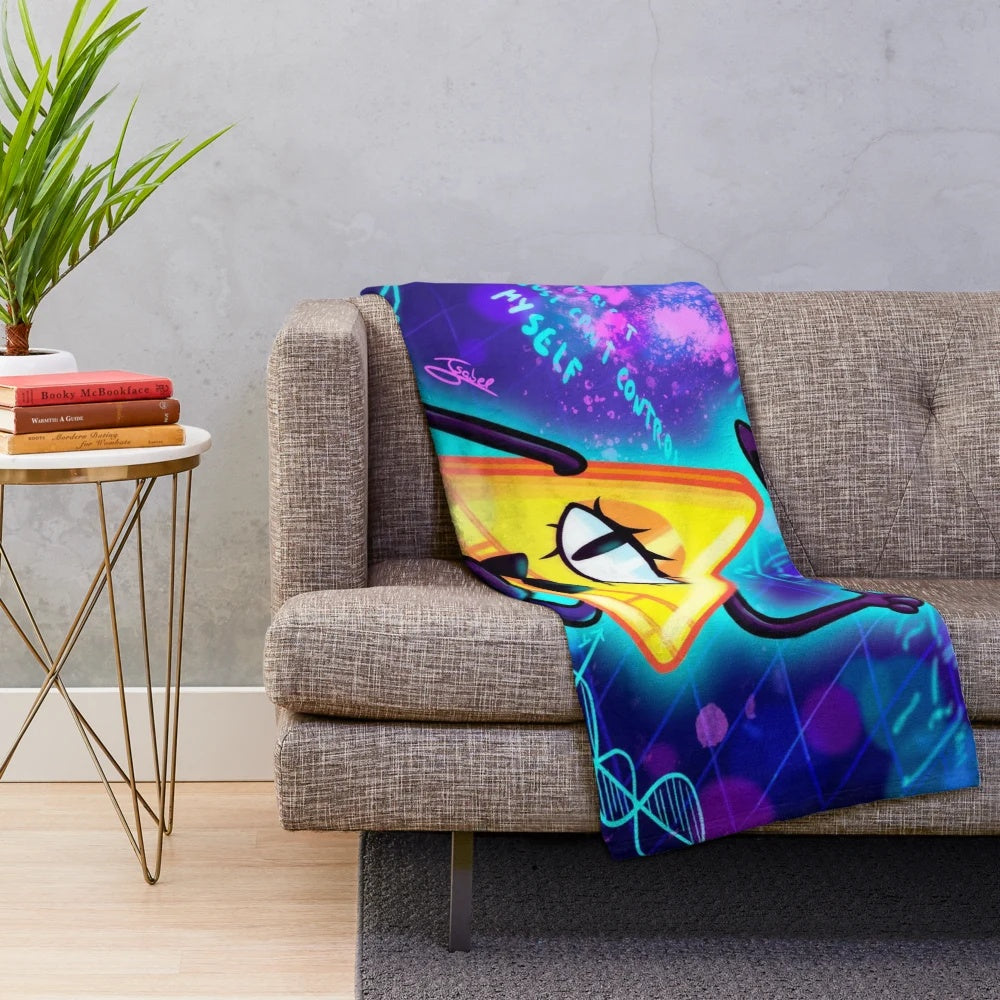 Unofficial Bill Cipher inspired plush blanket from Gravity Falls