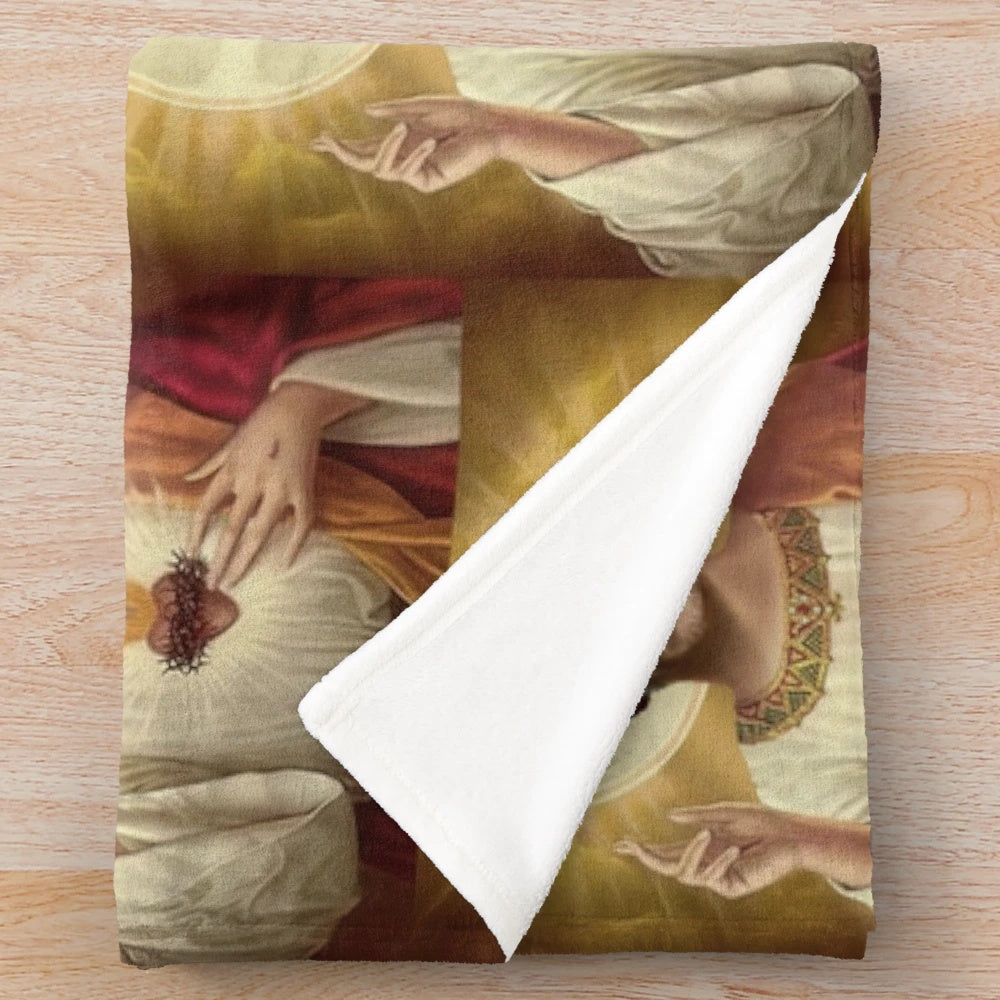 Plush blanket featuring the image of Formula 1 driver Charles Leclerc