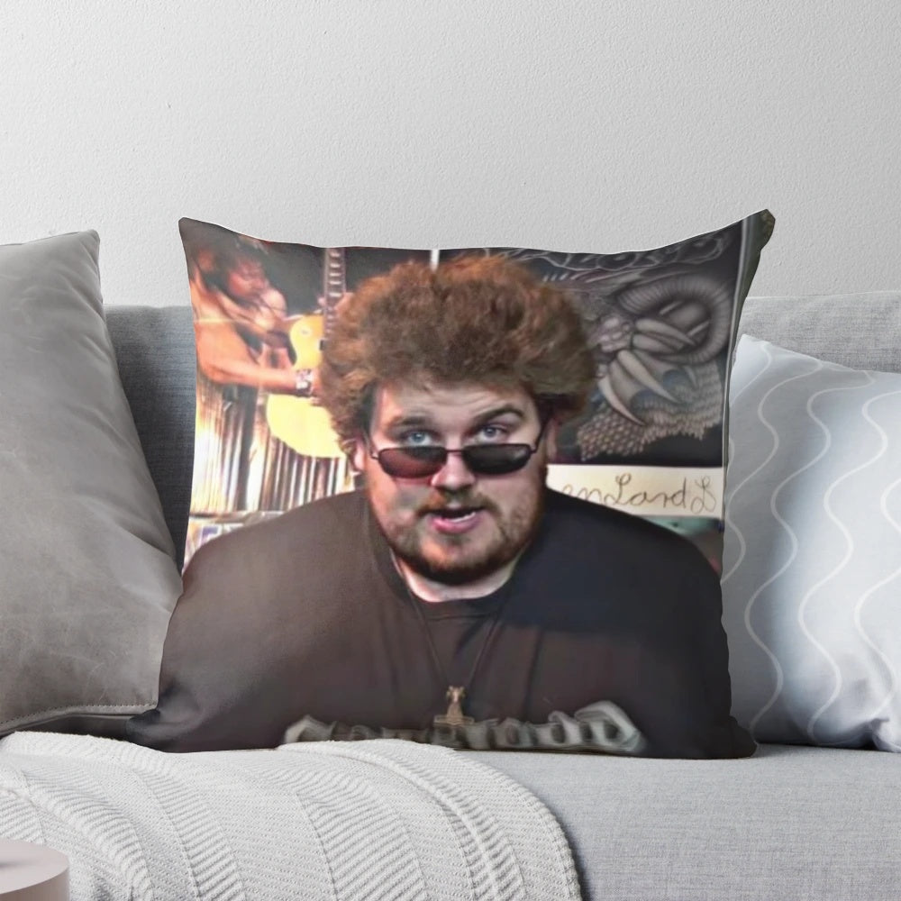 Pillow featuring Drachenlord, a popular German YouTuber and streamer