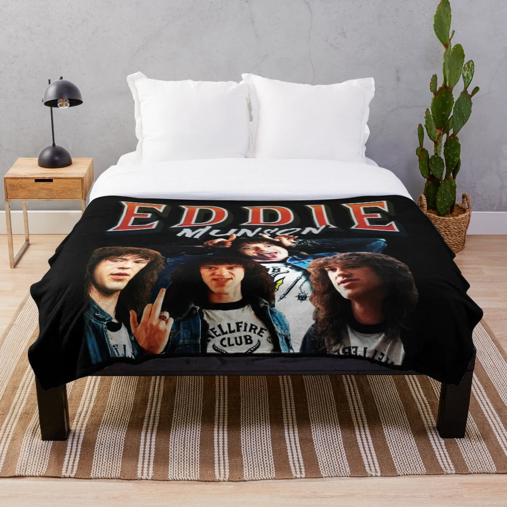 Eddie Munson Plush Blanket from Stranger Things Netflix Series