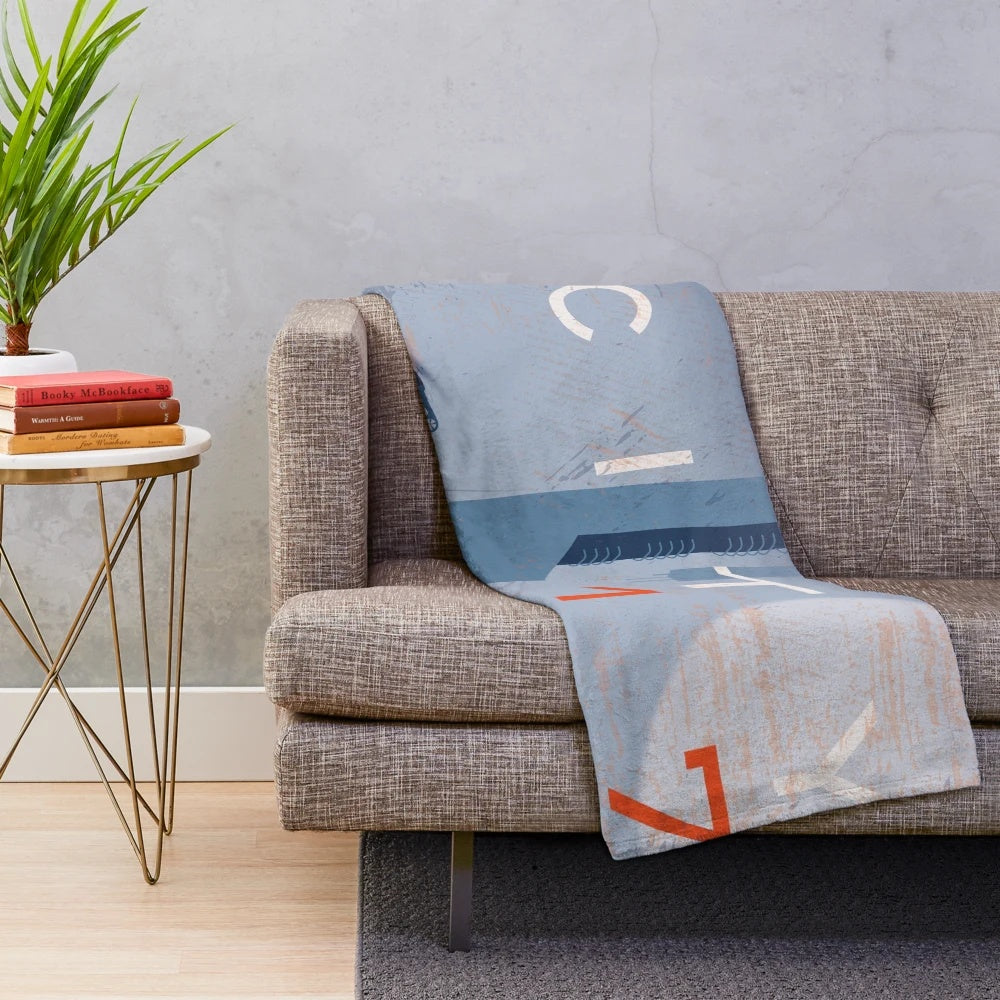 Half Life inspired plush blanket featuring City 17 and iconic video game elements