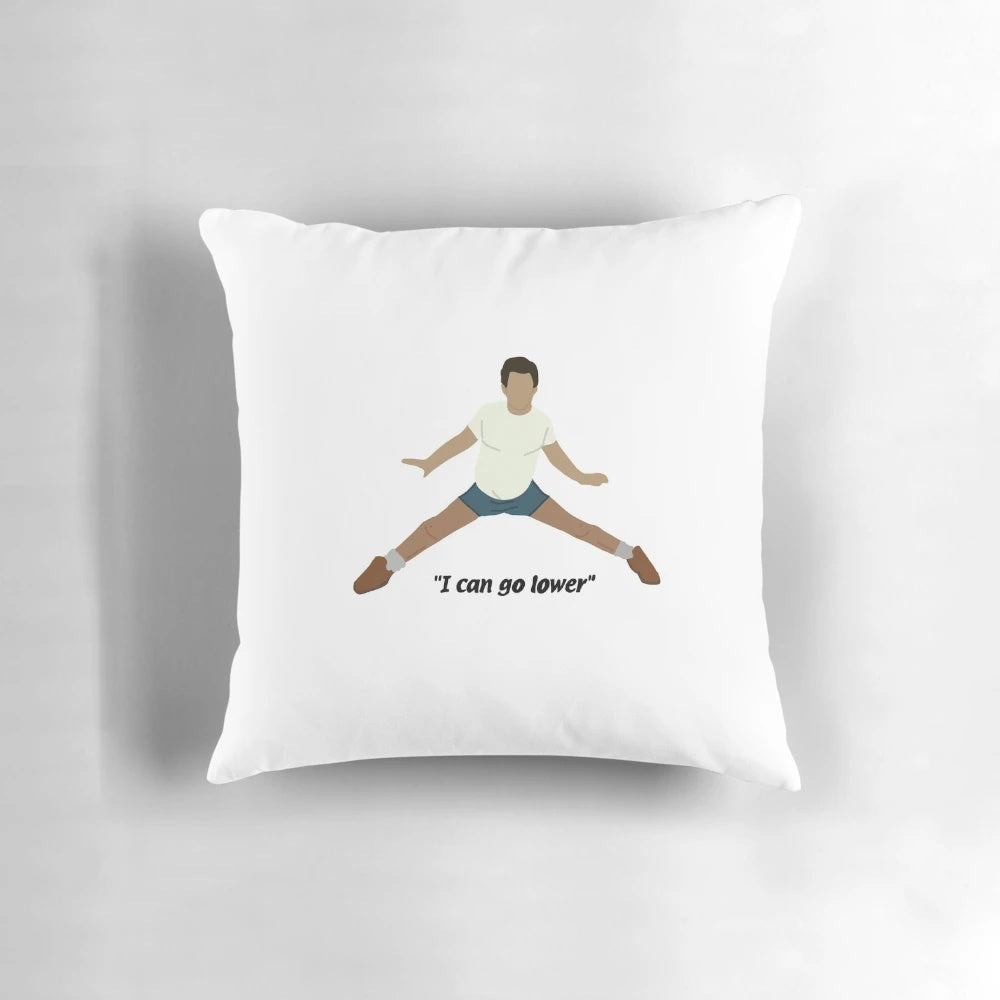 Sticker pillow featuring the character Dennis Reynolds from the TV show "It's Always Sunny in Philadelphia"