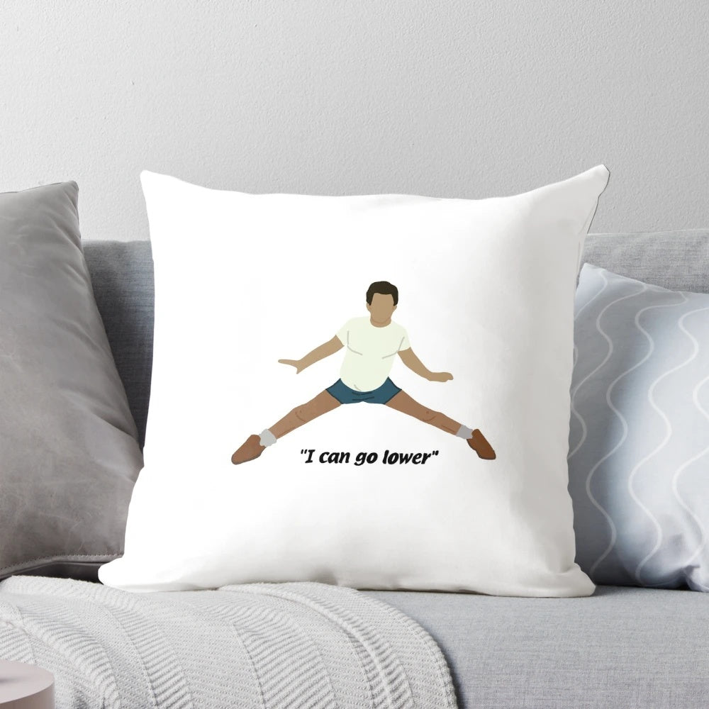 Sticker pillow featuring the character Dennis Reynolds from the TV show "It's Always Sunny in Philadelphia"