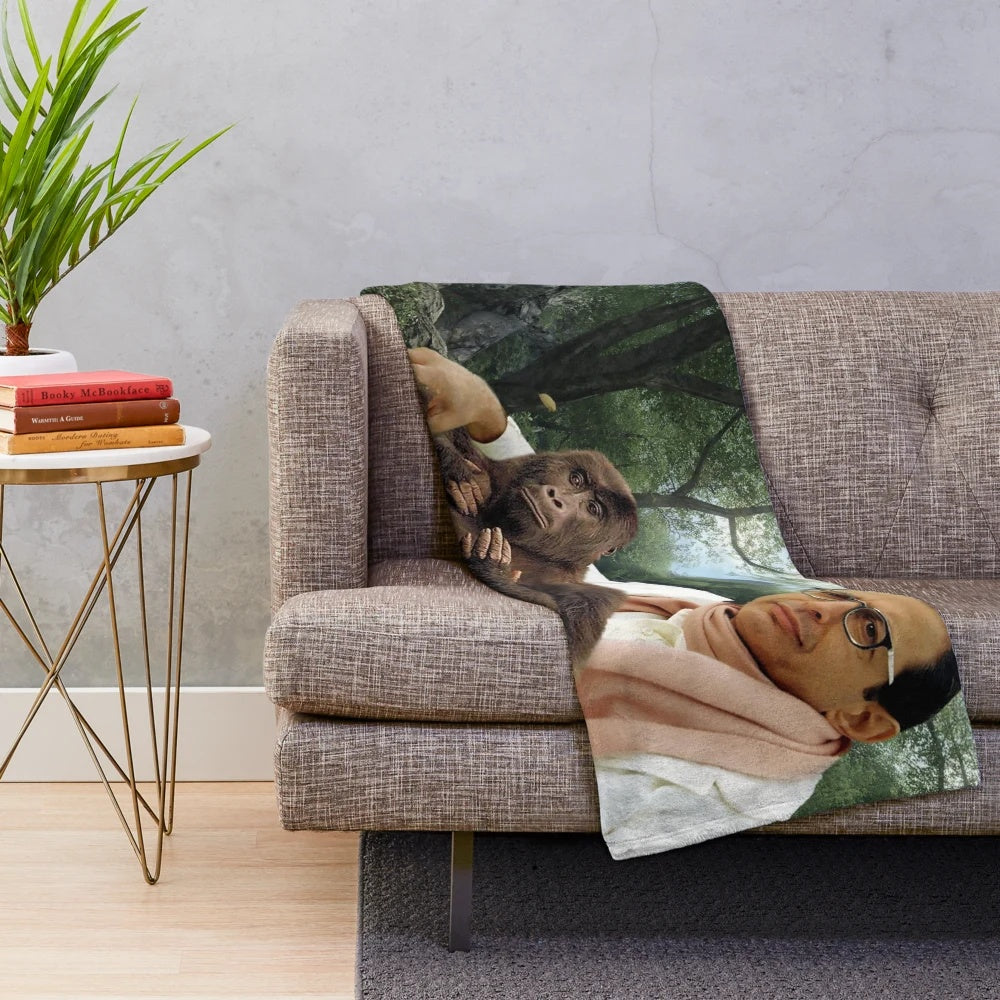 Jeff Goldblum inspired plush blanket