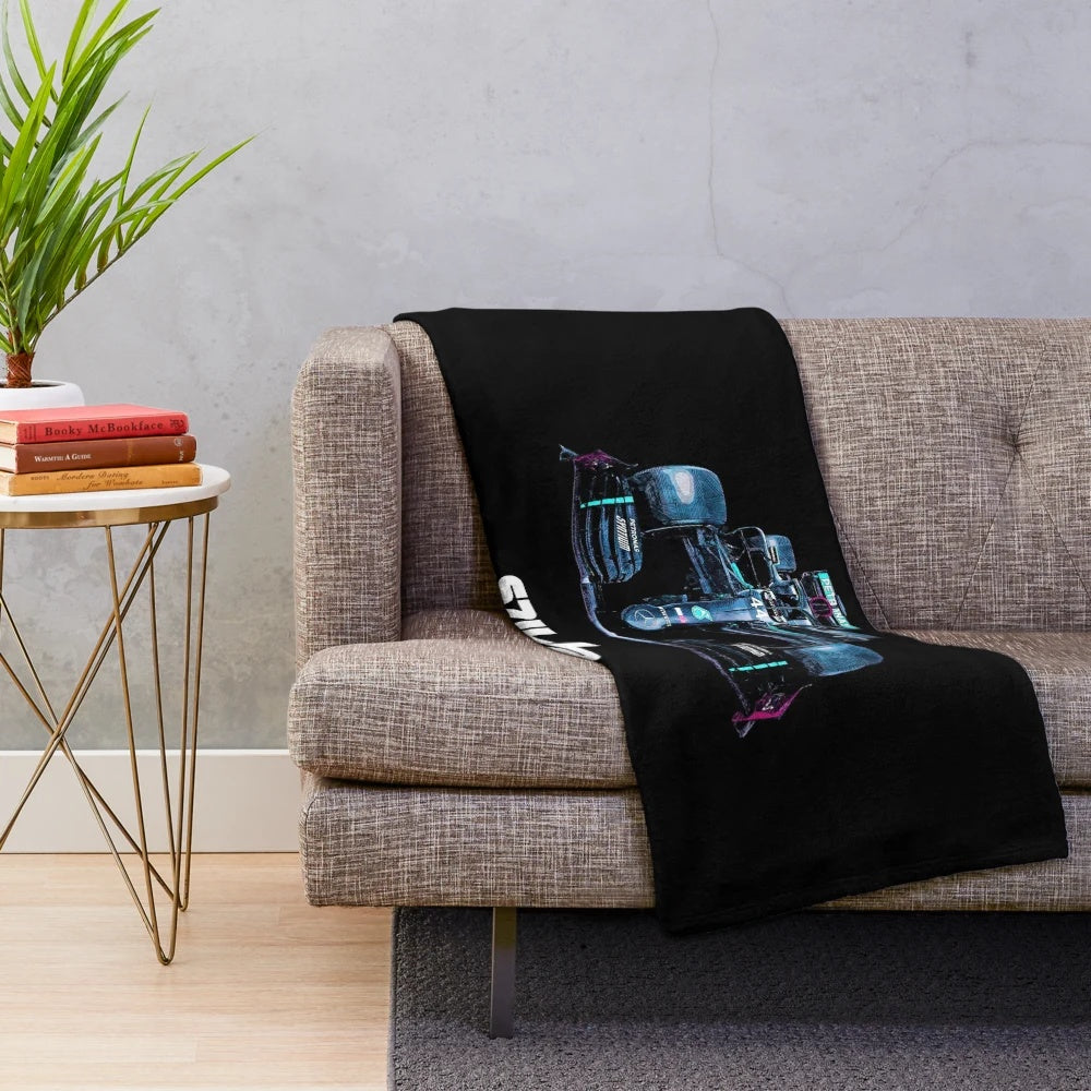 Lewis Hamilton Formula 1 Seven-Time World Champion Mercedes Car Plush Blanket