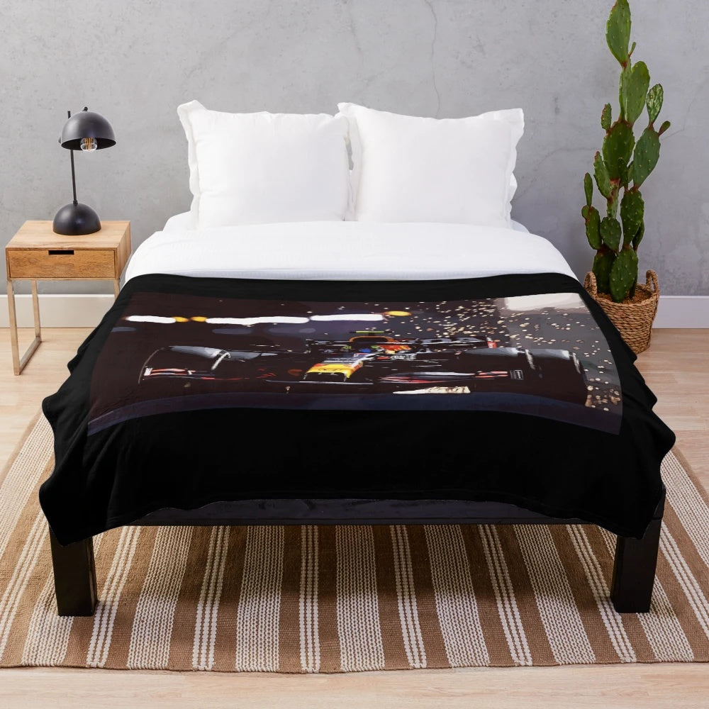 Max Verstappen Redbull Racing F1 Inspired Plush Blanket