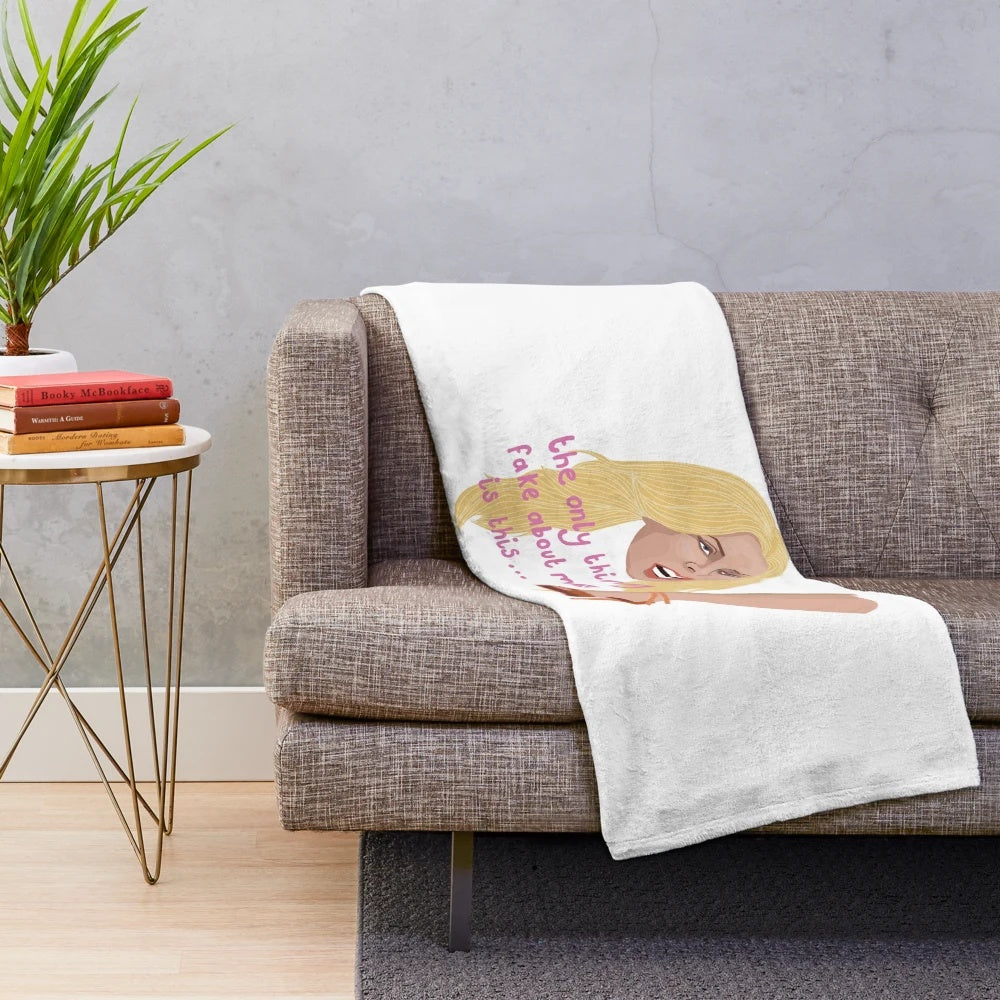 Plush Blanket Featuring Aviva Drescher's Fake Leg from RHONY