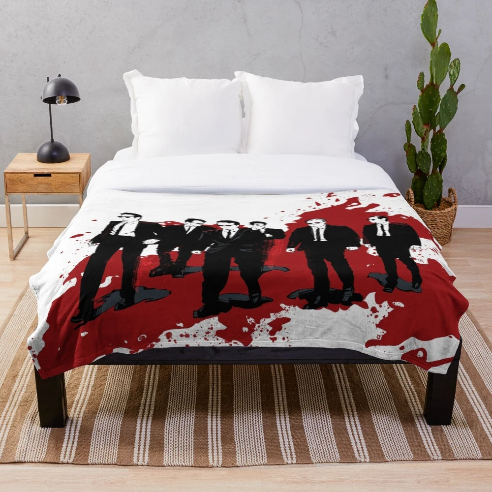 Reservoir Dogs themed plush blanket for movie enthusiasts