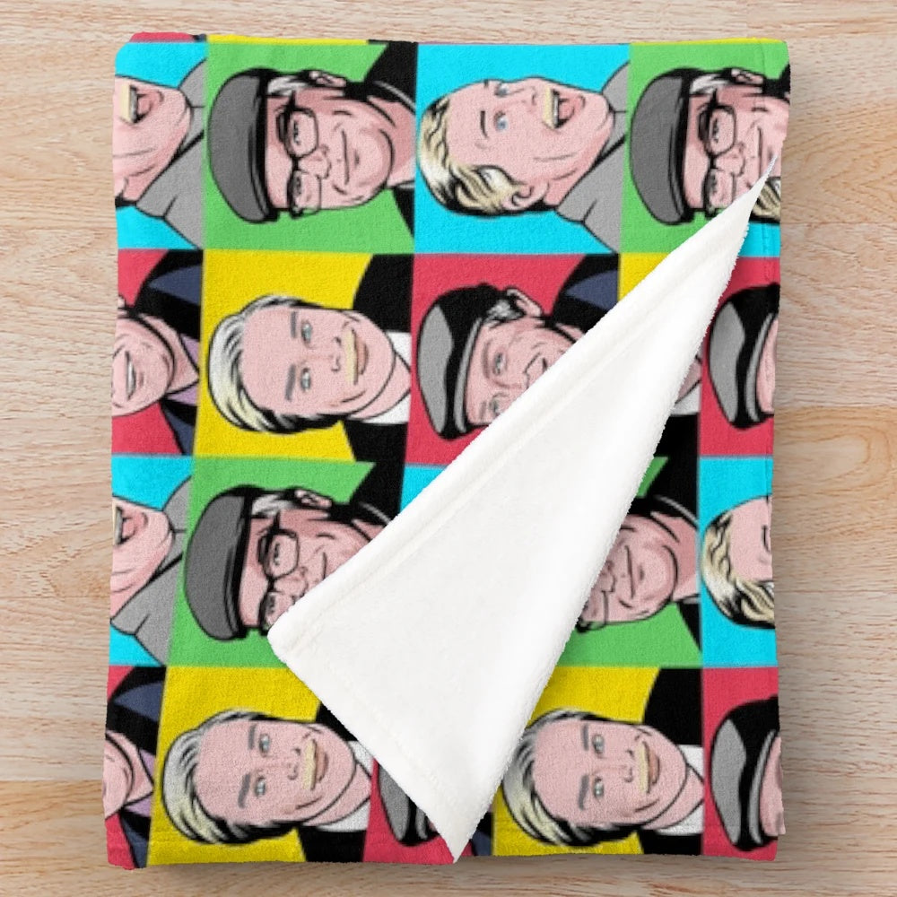 Still Game-inspired plush blanket featuring Glasgow comedy characters