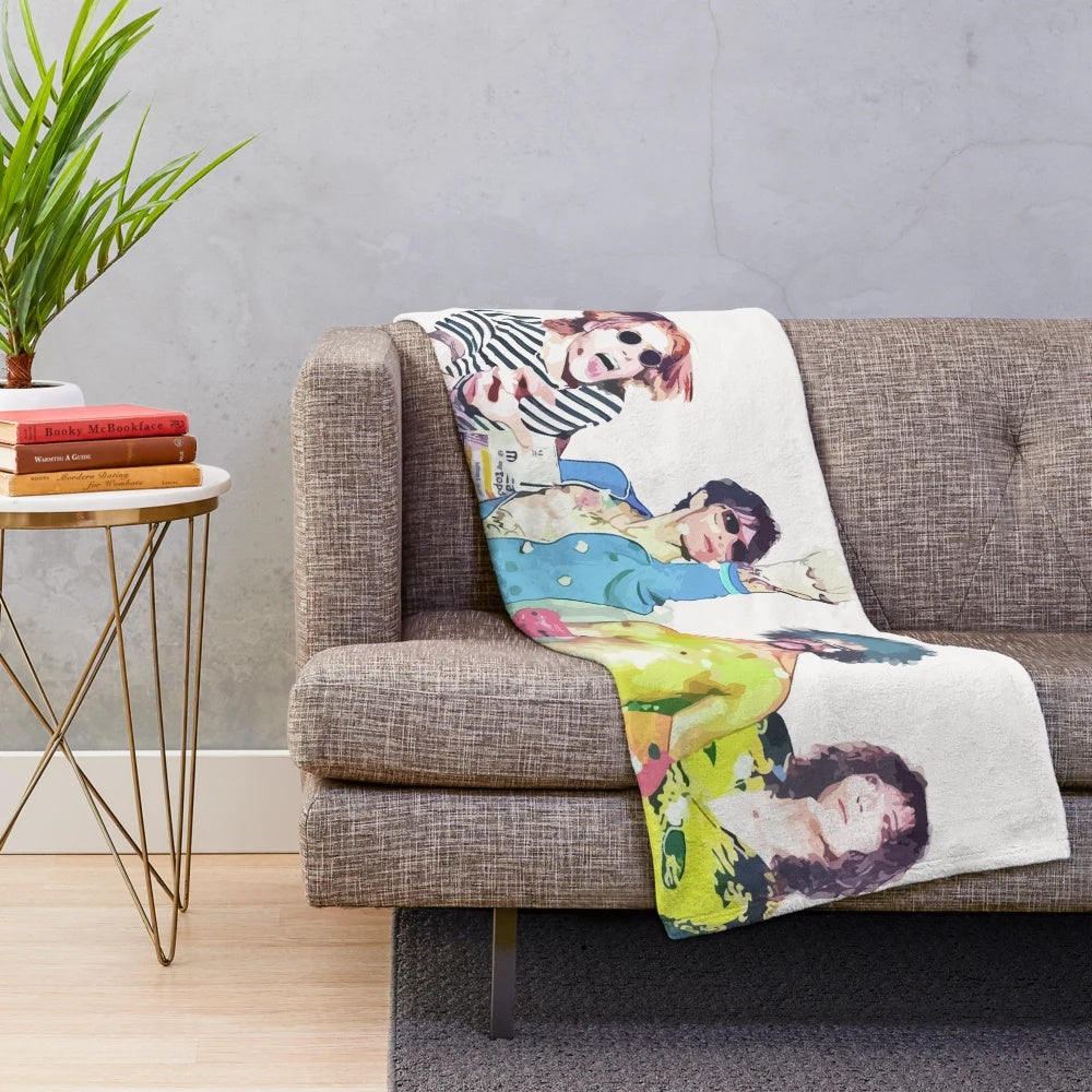 Plush blanket featuring The Darkness band logo and imagery