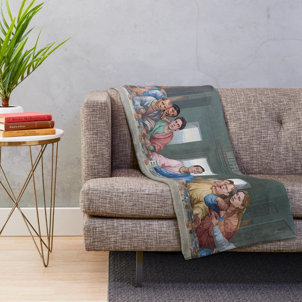 Unofficial plush blanket featuring a parody of "The Last Supper" with characters from the TV show The Office