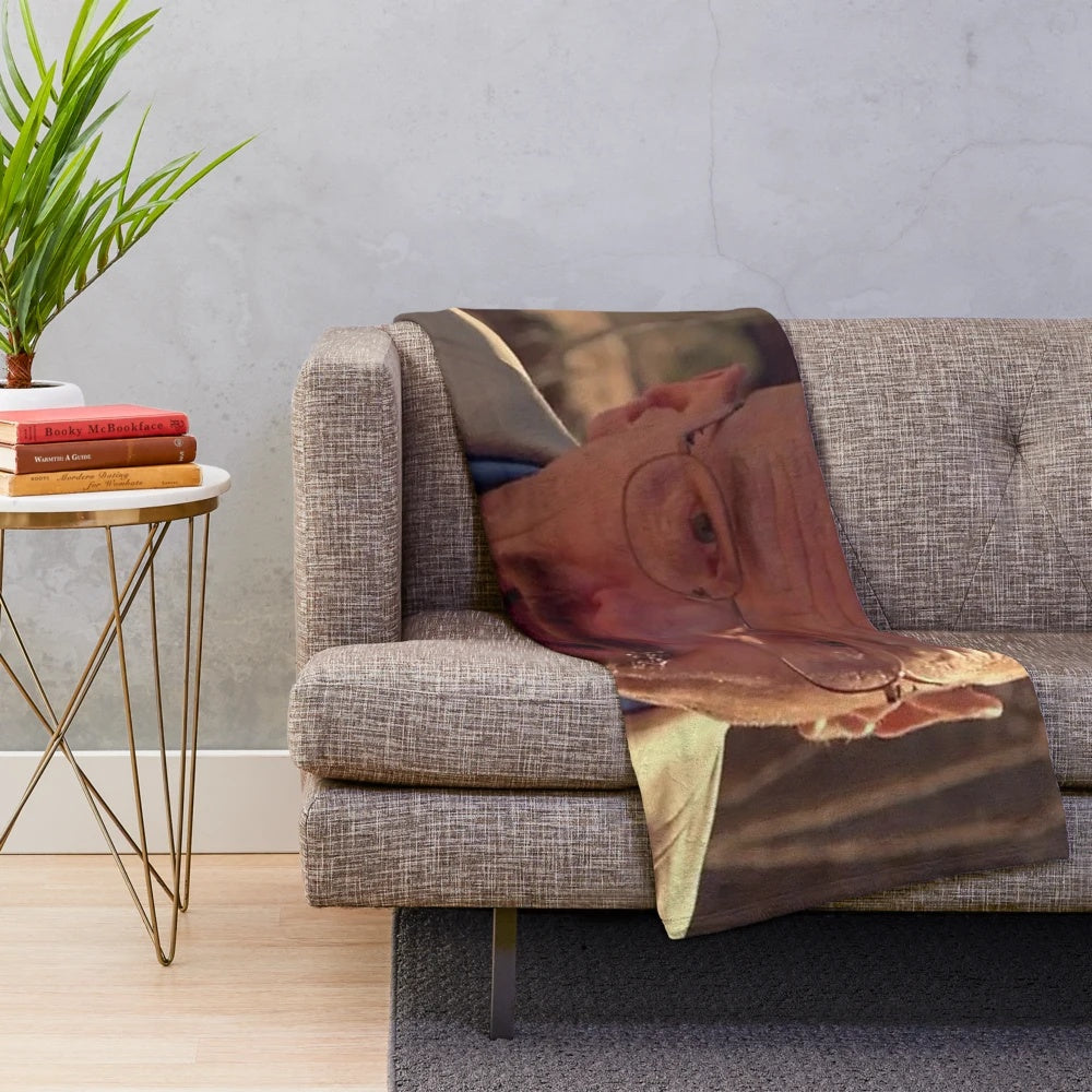Plush blanket featuring the iconic Walter White meme from Breaking Bad