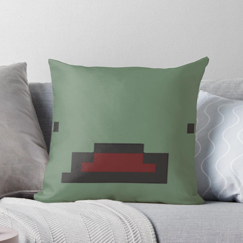 Soft, plush unturned zombie head cover pillow for gaming enthusiasts