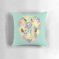 Up Disney Pixar Adventure is Out There Vintage Throw Pillow with Balloons and Lettering