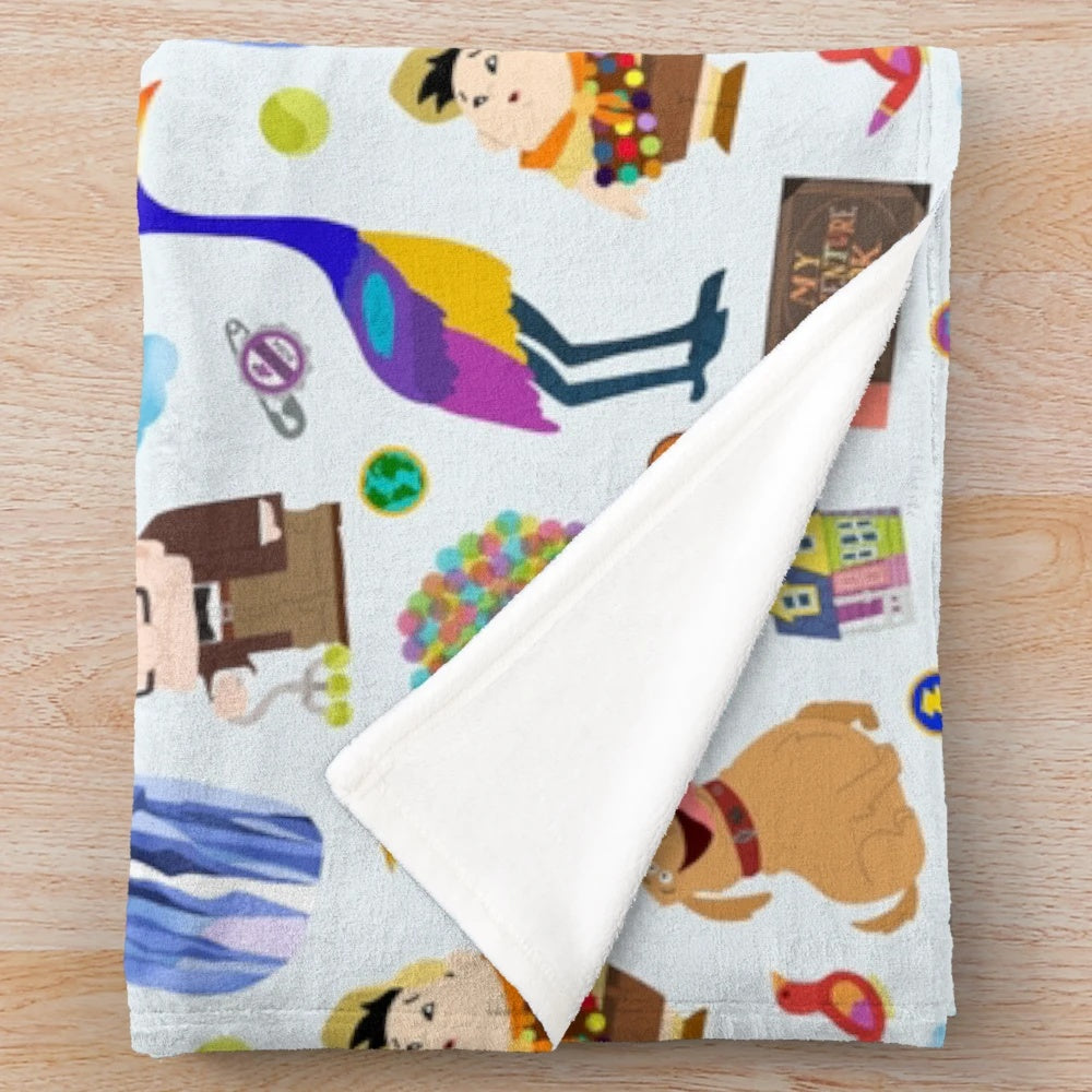 Up-inspired adventure pattern plush blanket