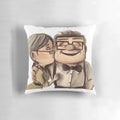 Soft plush pillow featuring the beloved characters Carl and Ellie from the Pixar movie Up