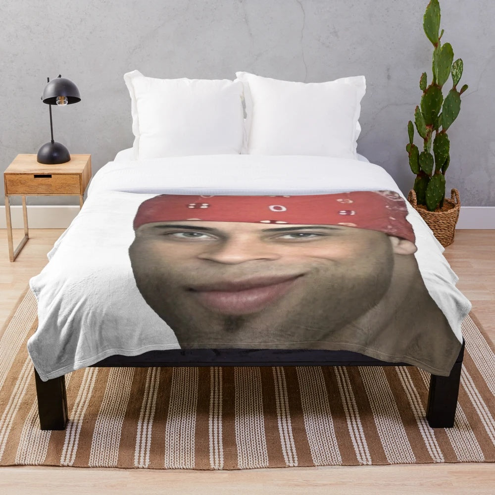 Upscaled Ricardo Milos inspired plush blanket