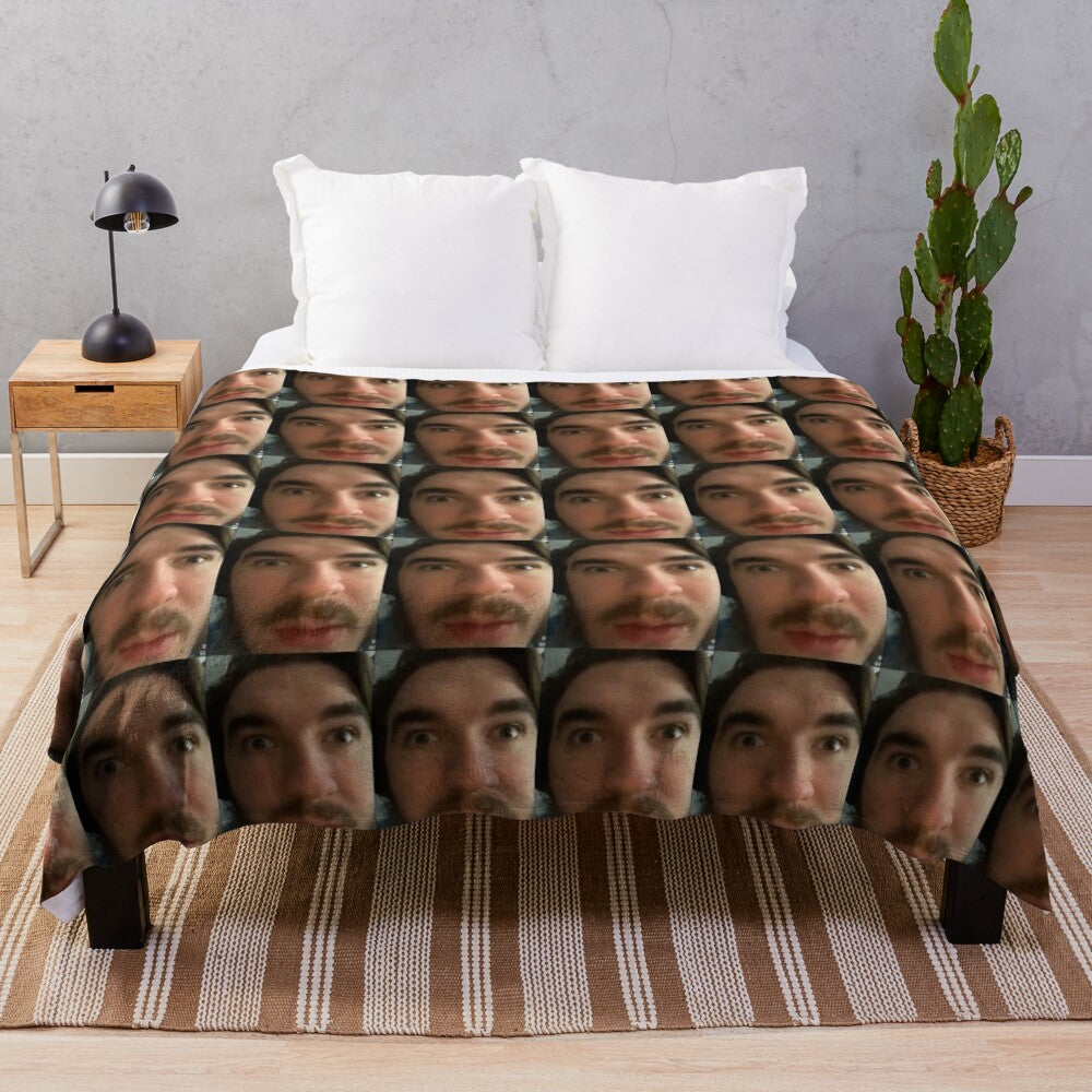 jschlatt plush blanket featuring the popular Twitch streamer