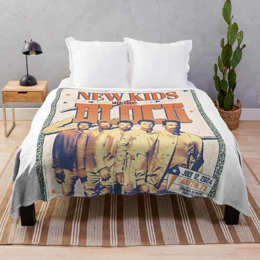 New Kids on the Block inspired plush blanket