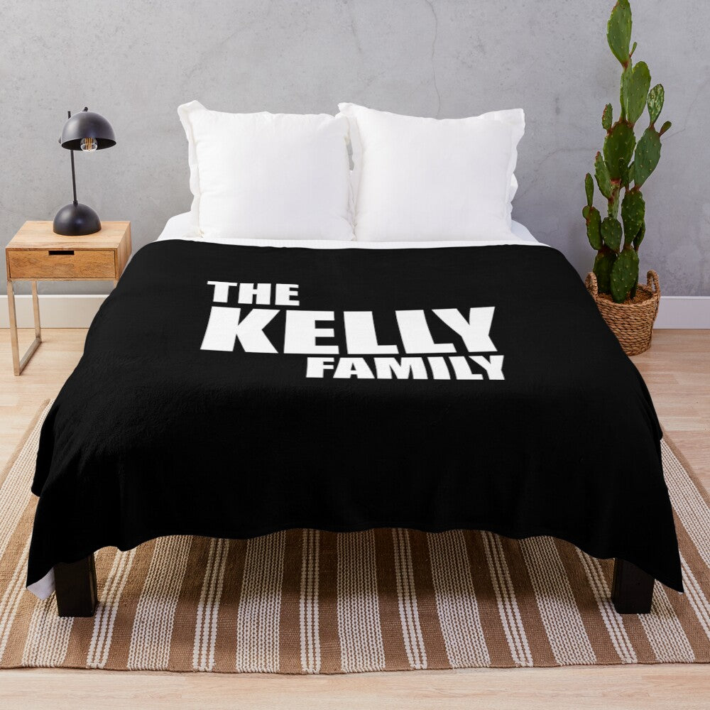 Personalized Plush Blanket with Family Name "Kelly"