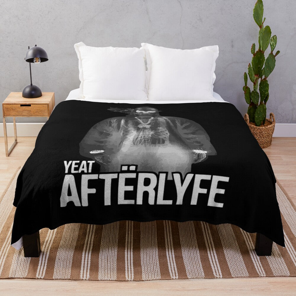 Yeat Aftërlyfe plush blanket featuring the album cover art