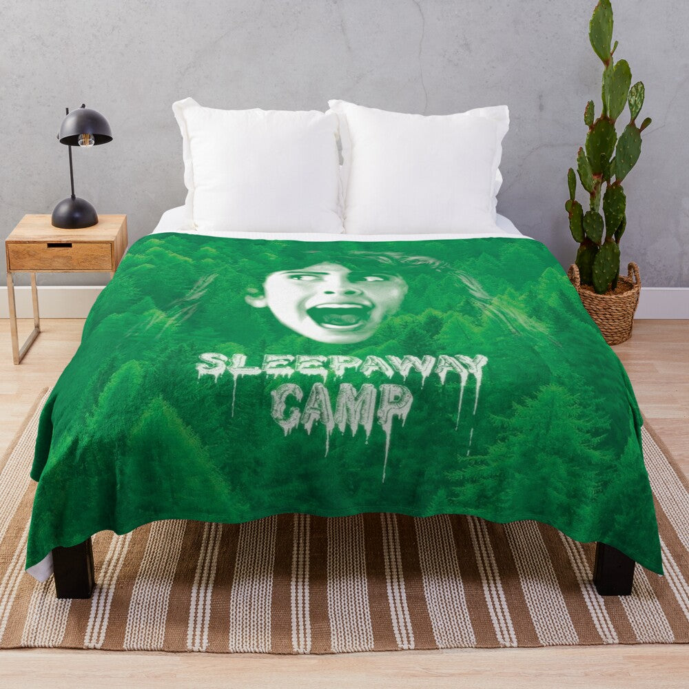 Sleepaway Camp forest-themed plush blanket