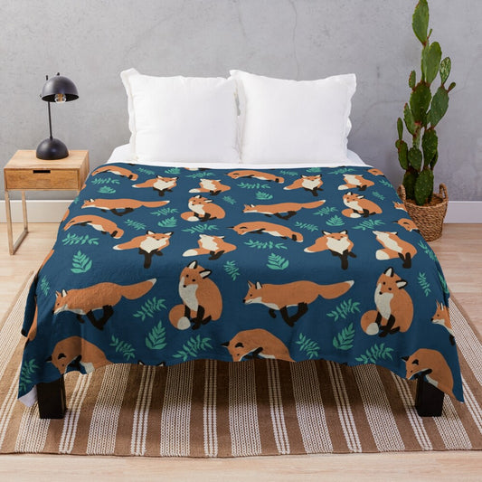 Soft and Plush Animal Print Blanket with Nature Motif