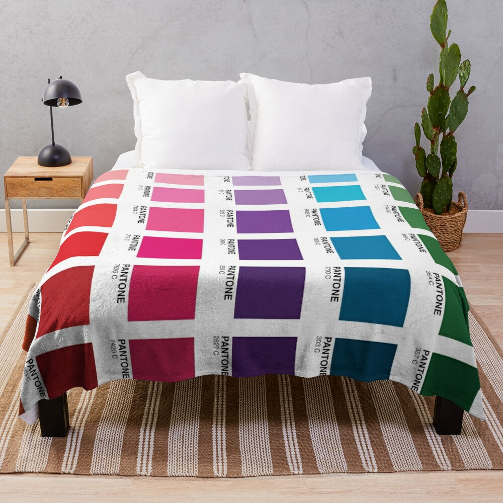 Colorful Pantone-Inspired Plush Blanket