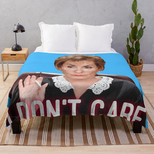 "She Doesn't Care" Plush Blanket featuring a pop culture inspired design