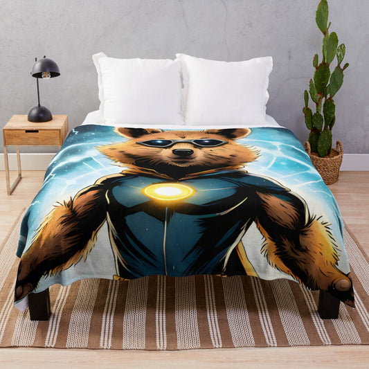 Superhero Quantum Quokka Plush Blanket