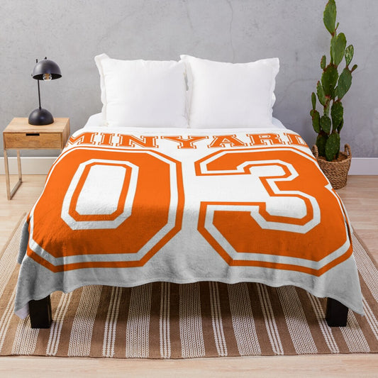 Cozy plush blanket featuring the Palmetto State Foxes logo from The Foxhole Court series