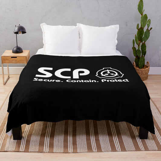 SCP Foundation logo plush blanket