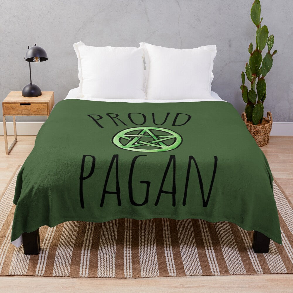 Pagan pride plush blanket for home decor