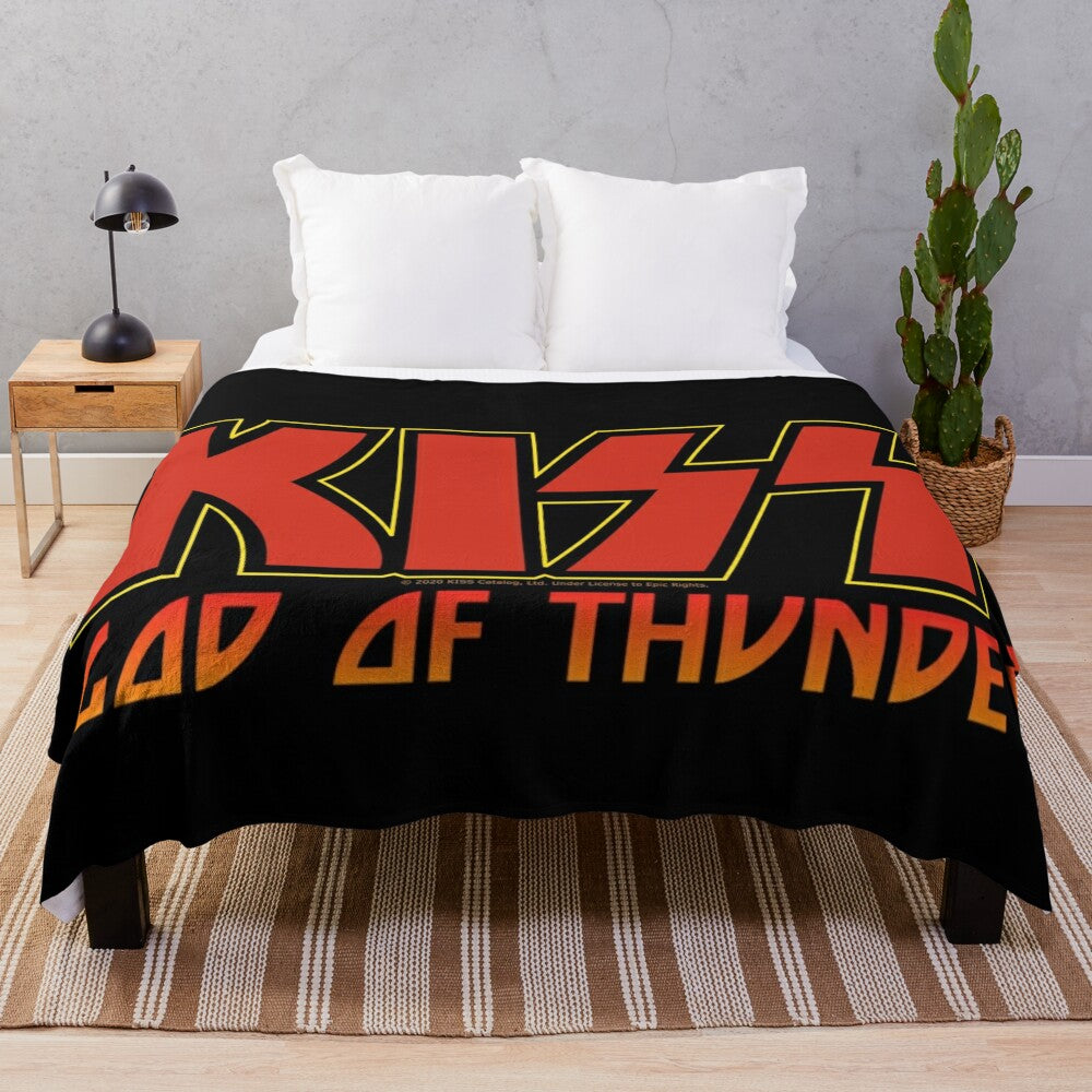 KISS Band God of Thunder Plush Blanket