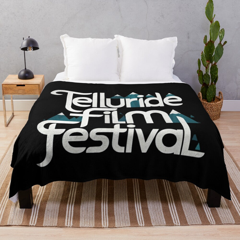 Plush blanket featuring the Telluride Film Festival in Colorado