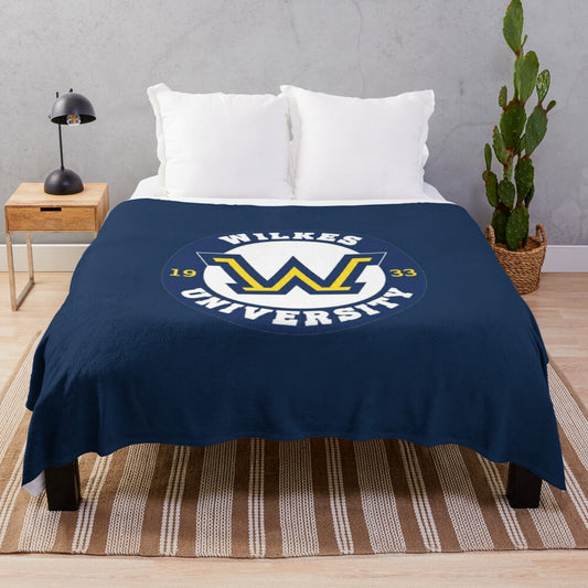 Wilkes University plush blanket