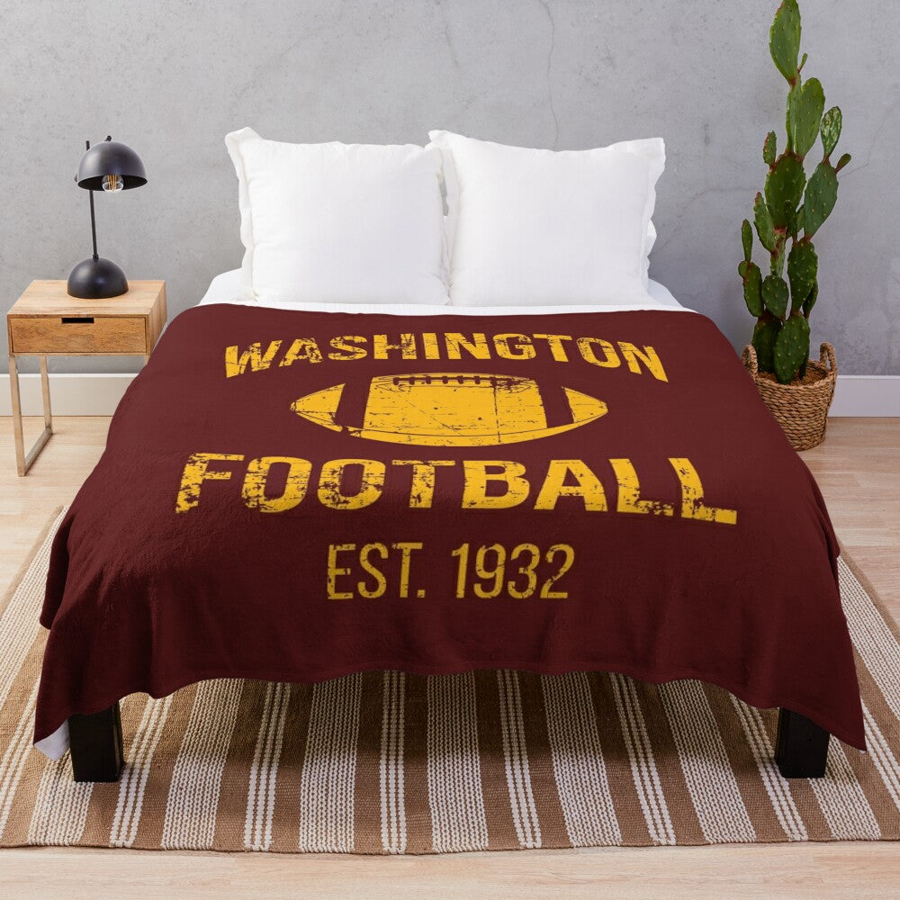 Vintage-style Washington Football Team plush blanket