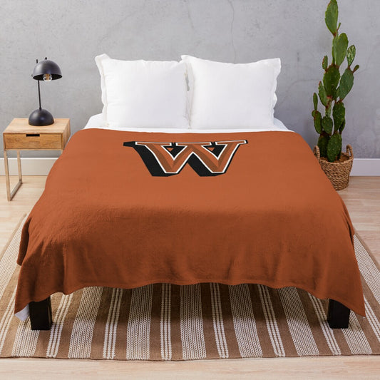 Waynesburg University yellow jackets plush blanket