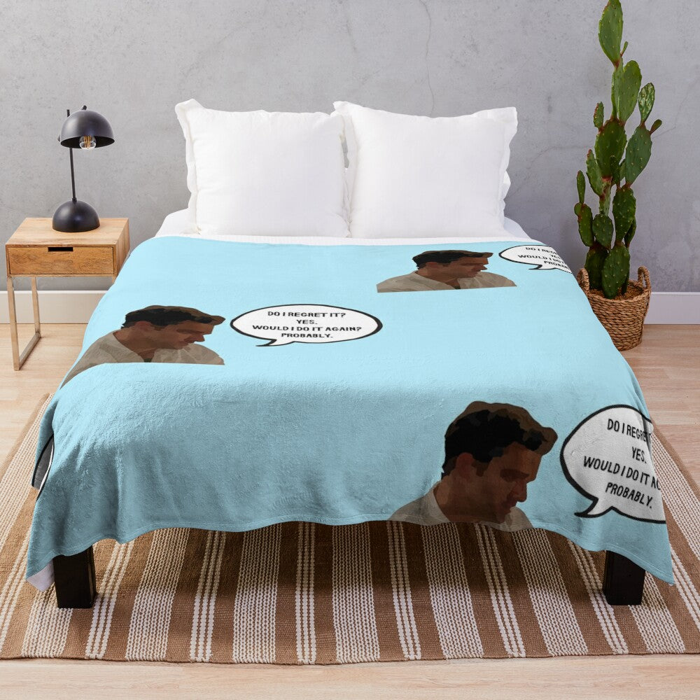 Nick Miller inspired plush blanket featuring quotes from the TV show New Girl