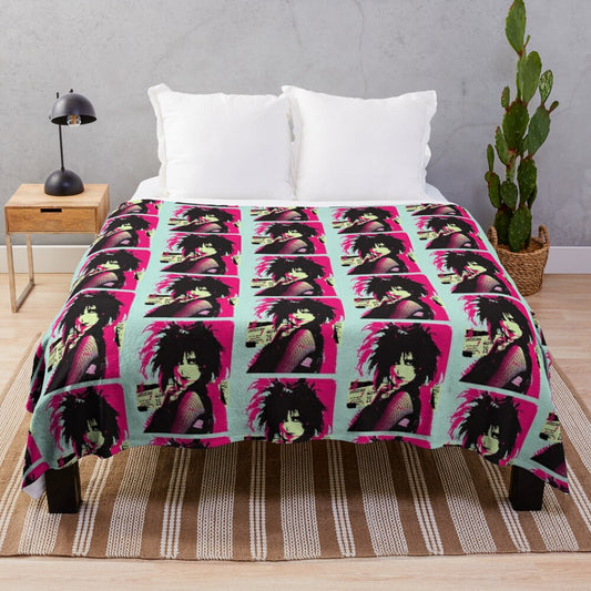 Siouxsie Sioux inspired plush blanket