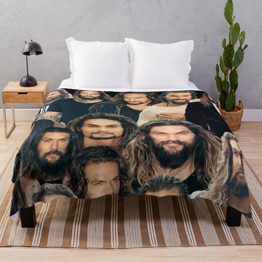 Jason Momoa Collage Plush Blanket