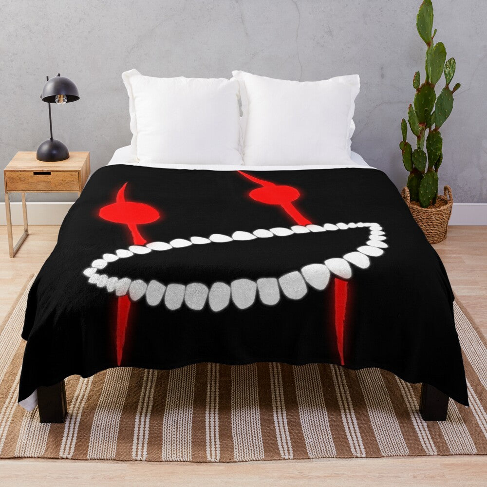 Cozy plush blanket featuring Guilty Gear's iconic character Sol Badguy