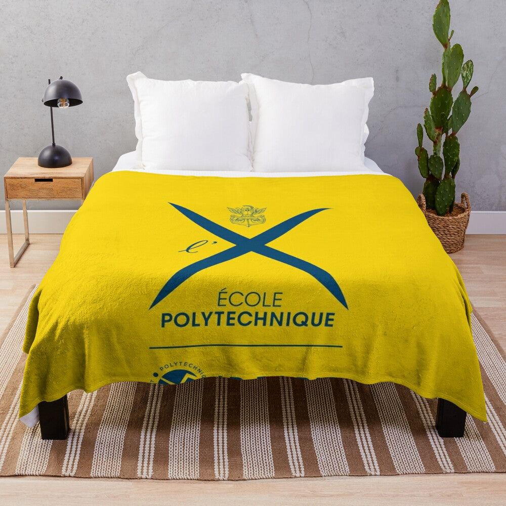 École Polytechnique Plush Blanket featuring sports and ice hockey design