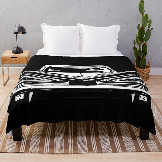 1959 Chevy Bel Air vintage car-inspired plush blanket