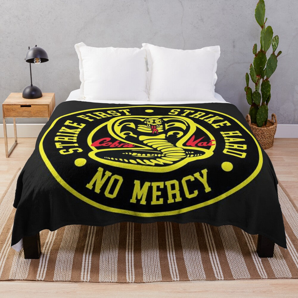 Cobra Kai inspired plush blanket