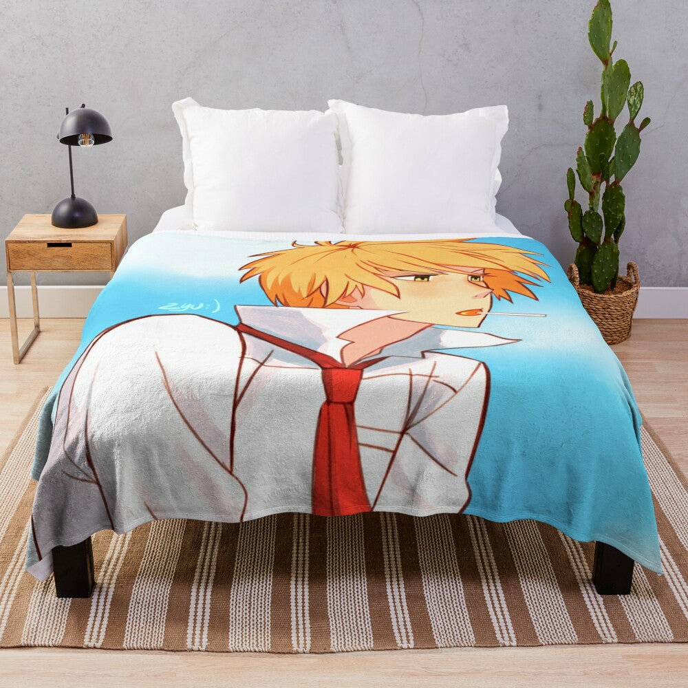 Anime-inspired plush blanket with Usui Takumi and Ayuzawa Misaki design