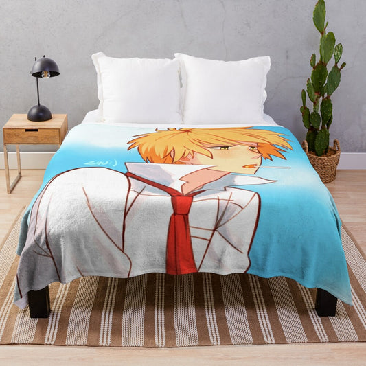 Anime-inspired plush blanket with Usui Takumi and Ayuzawa Misaki design