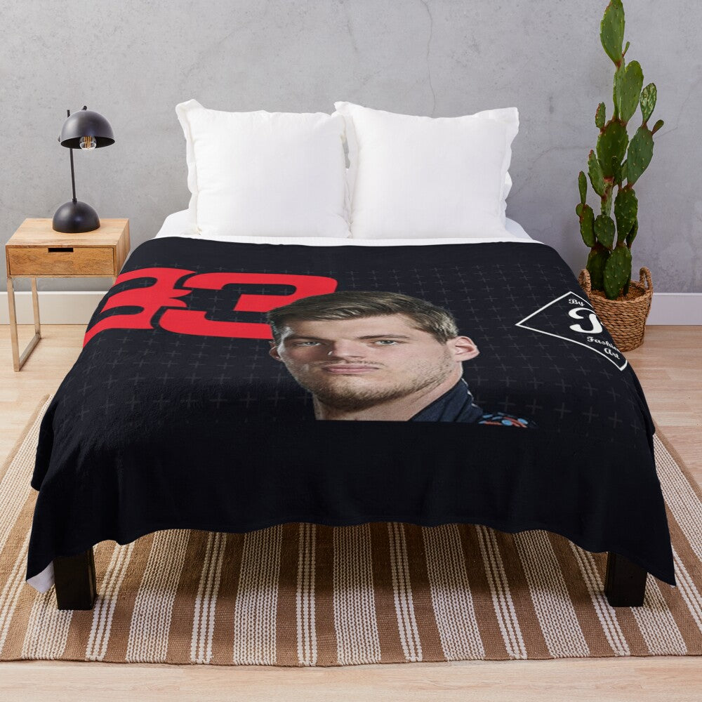 Max Verstappen - 33 Formula 1 Racing Plush Blanket