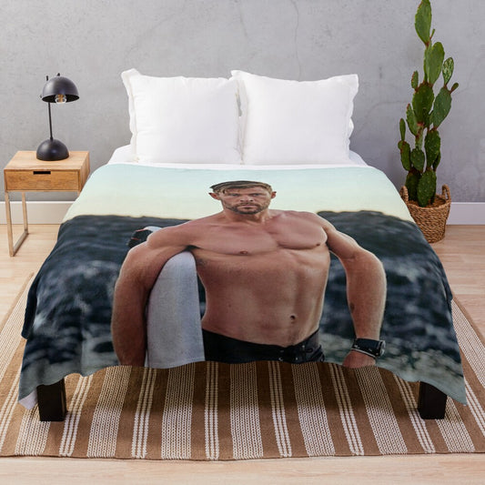 Chris Hemsworth inspired plush blanket