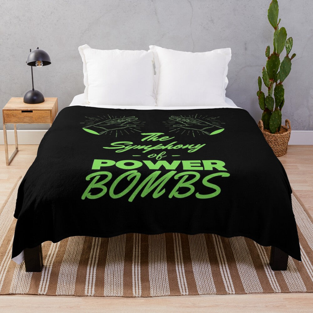 Wardlow AEW Inspired Plush Blanket featuring the "Symphony of Power Bombs" design